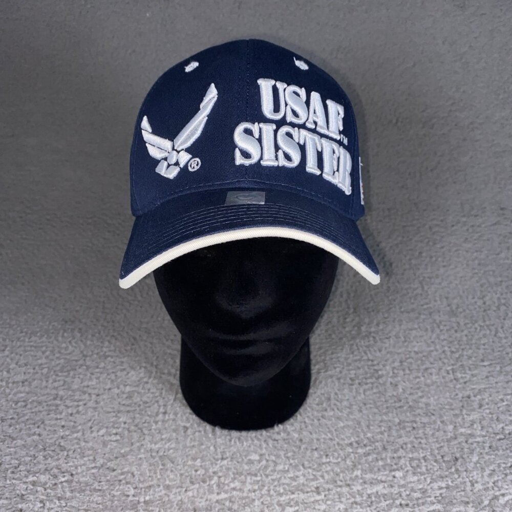 U.S. Air Force Proud SISTER Hat SnapBack USA Flag Top Level One Sz Fits All